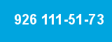 926 111-51-73